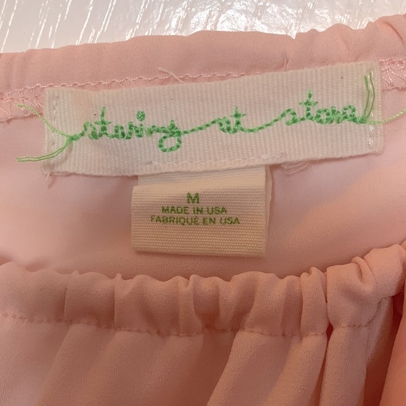 Cropped pink chiffon tank. Urban Outfitters - staring at stars. Size M. $15 - Picture 3 of 3